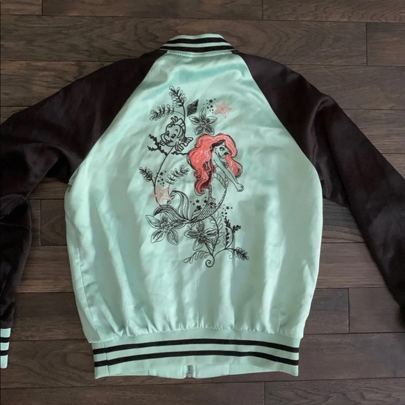 SOLD - EUC Little Mermaid Ariel Bomber Jacket - Picture 3 of 4